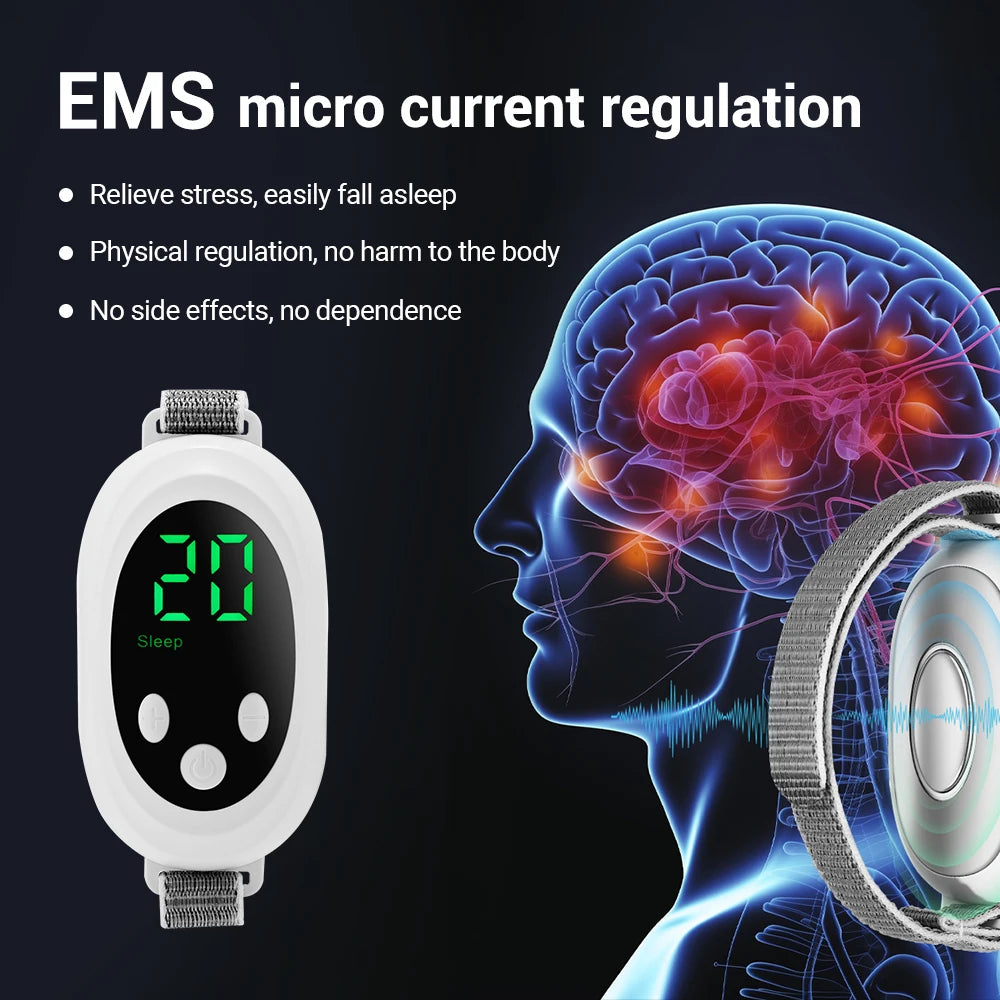 Handheld Micro-current Smart Sleep Instrument Sleep Aid Relieves Stress Anxiety Insomnia Improves Sleep Palm Pulse Sleep Aid
